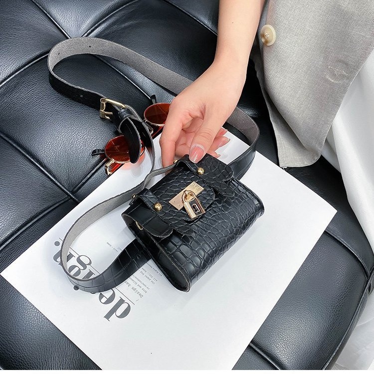 Ins Waist Designer Bag For Women New Crocodile Pattern Belt New Shopping Bag Mini Chain Decorative Belt Free Shipping Bag Crossbody Small Bag Trendy C