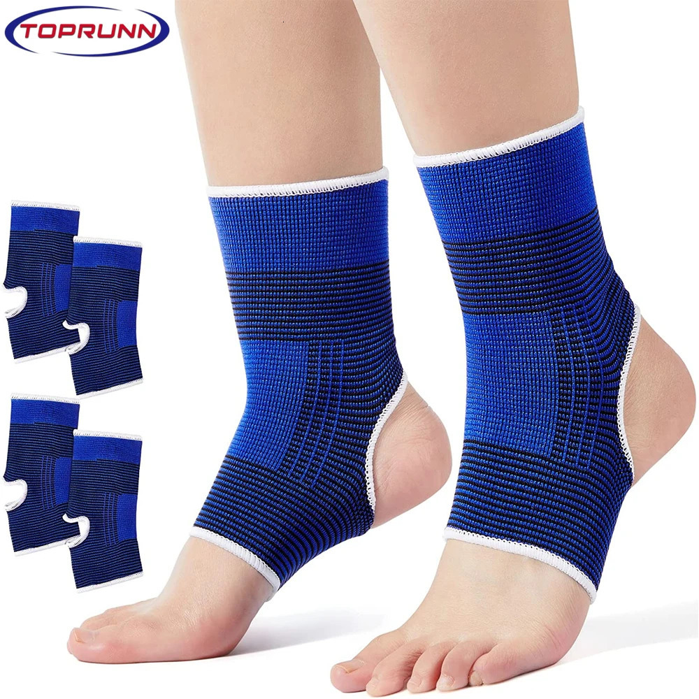 1 Pair Super Soft Ankle Support Protection Gym Running Foot Bandage Elastic Brace Guard Sport Fitness 250530