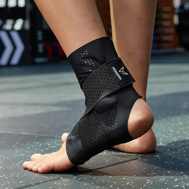 Veidoorn Premium Adjustable Ankle Support Brace with Silicone Pad Massage Point Sport Fitness Foot Protection 250530