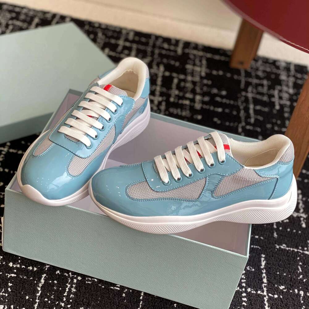2025 Newest Spring Top Version Casual Tennis For Man And Woman Patent Leather Round-Toe Lace-Up Sneakers Lovers Shoes