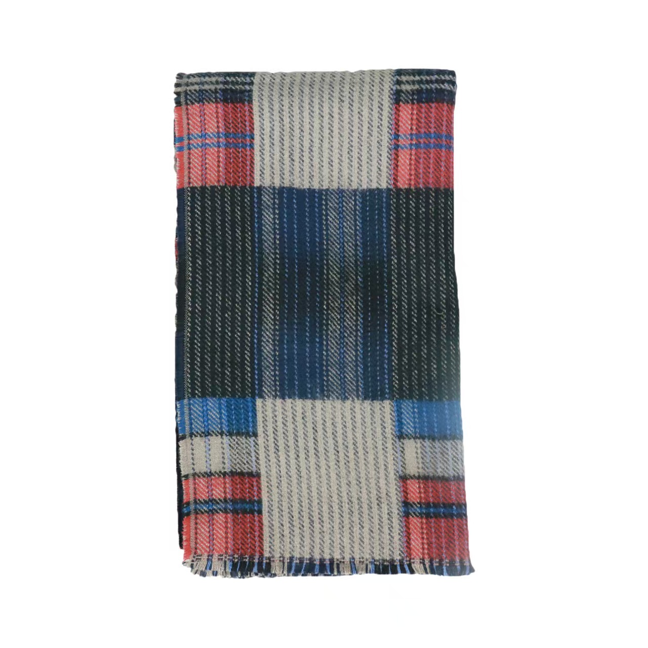 T860 acrylic scarf soft and comfortable winter warm scarf plaid striped woven scarf