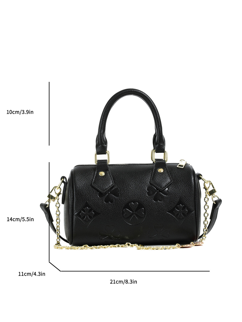 free shipping designer shoulder bags fashionable Versatile bag chain barrel-shaped bag for woman black white pink