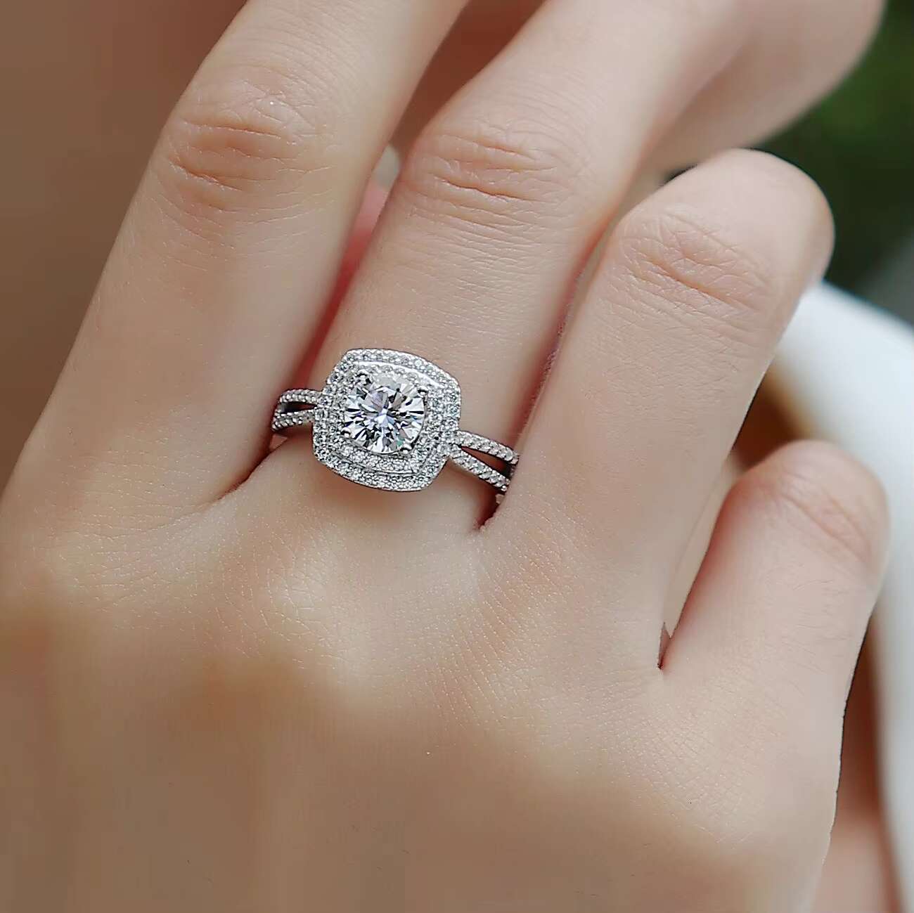 Jewelry Valentines Day Gift 2024 Jewelry Fashion 1 Ct Moissanite Ring 925 Sterling Silver Moissanite Jewelry R231113332-65