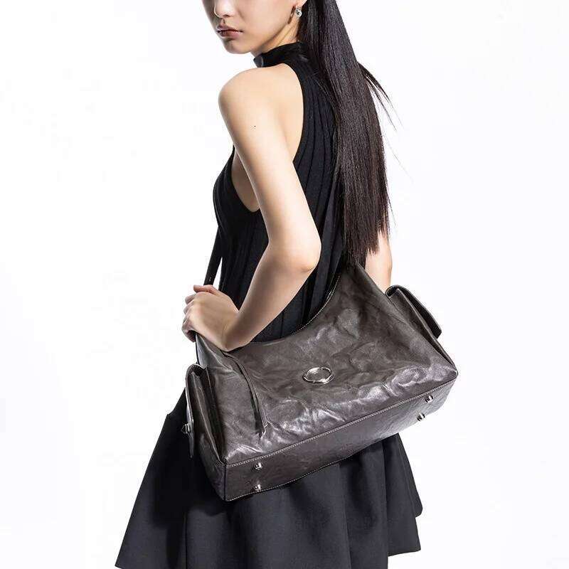 Jamhoo Vintage Versatile Crossbody Bag Maillardlapel Style Single Shoulder Bags For Women Armpit Handbag