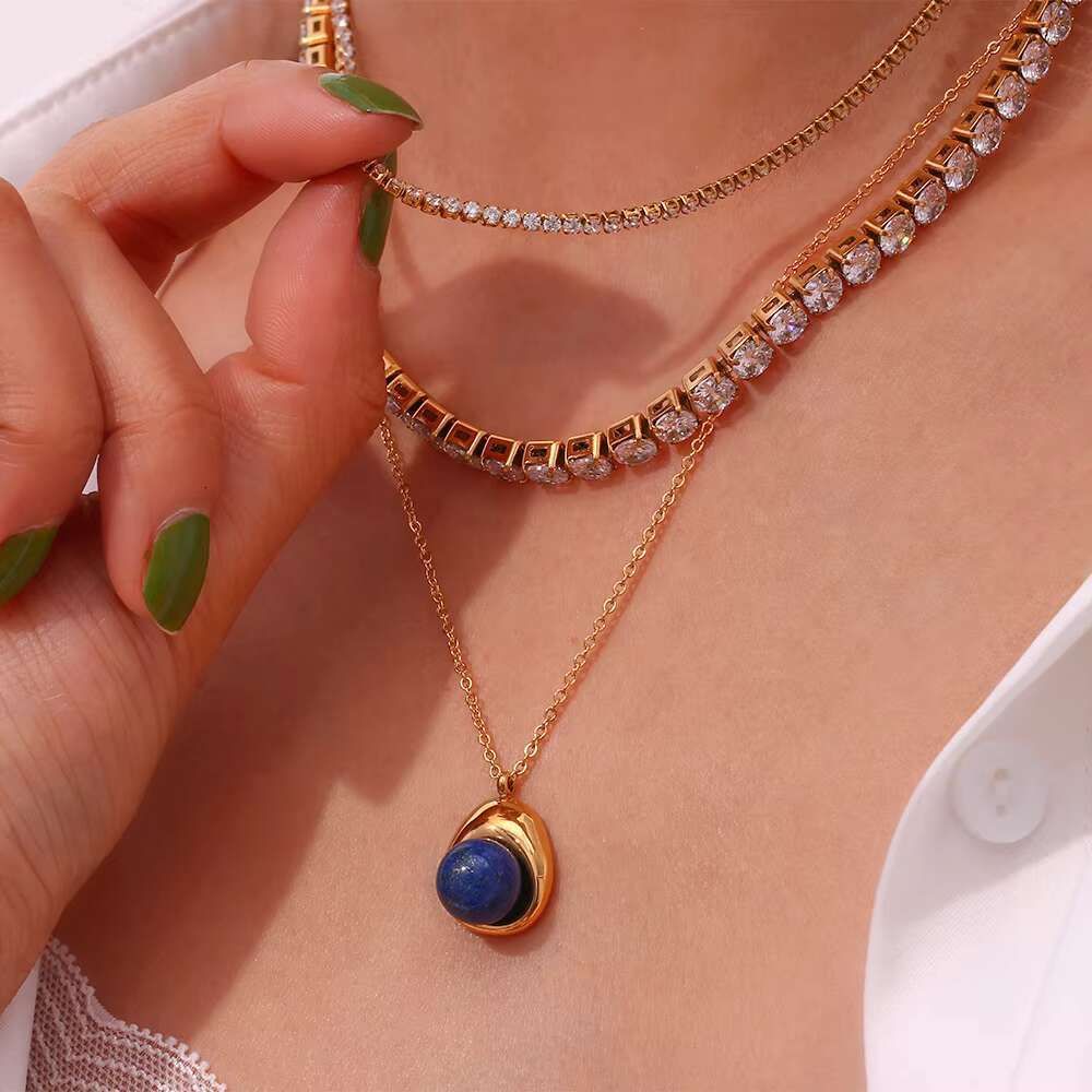 Luxury 3/4/5Mm Tennis Necklace Bracelet 925 silver Lab Diamond Moissanite Tennis Chain Necklace