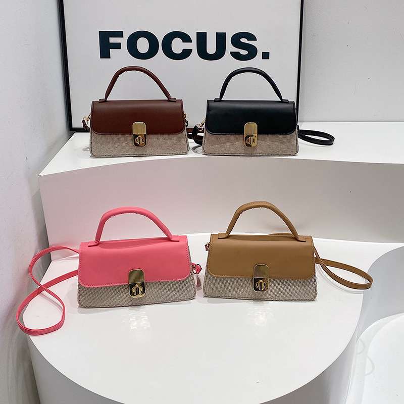 Trendy And Stylish Women's Bag 2025 New Commuter Shopping Bag Fashion Versatile Crossbody Color Block Free Shipping Designer Underarm Small Squar