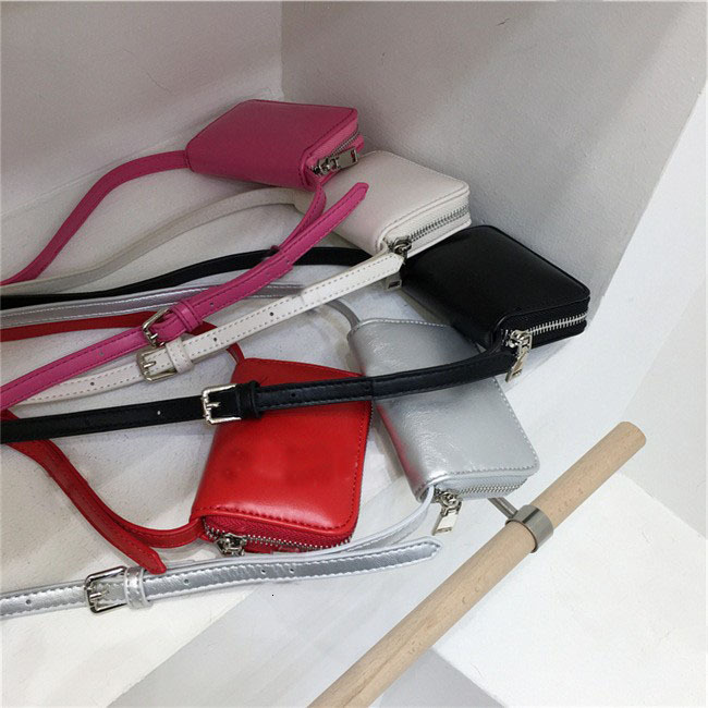 designer Cross-border Card Holder Korean Style Mini Crossbody Bag Fashion Wallet High-end Red Simple Crossbody Small Bag New Waist Bag