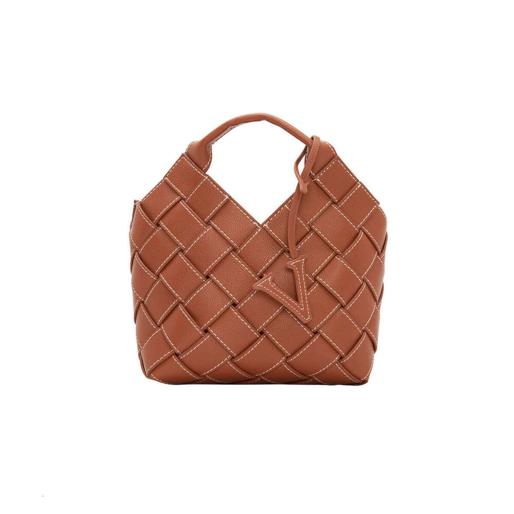 American Woven Light Luxury Niche Design Melard Cowhide Handbag Shen Mengchen Same Style Crossbody Bag