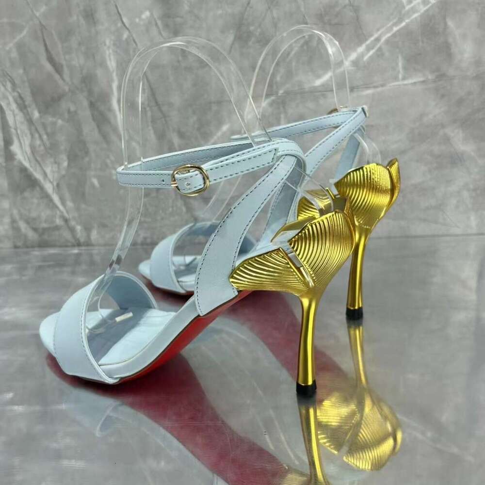 One-Strap Heels 2025 Spring New Women's Shoes Open-Toe Stiletto Round-Toe Plus Size High Heel Sandals