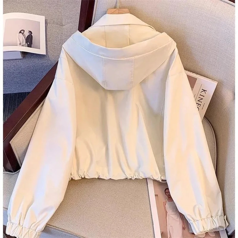 Womens Short Coat Spring Autumn Temperament Long Sleeve Fady Outerwear Comfortable Versatile Casual Ladies Loose Jackets 250527