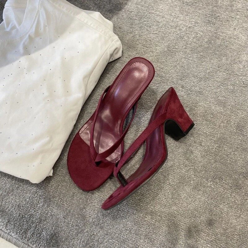 Summer Women Clip Toe Slippers Fashion High Heels Stripper Party Pumps Mules Slide Shoes 250528