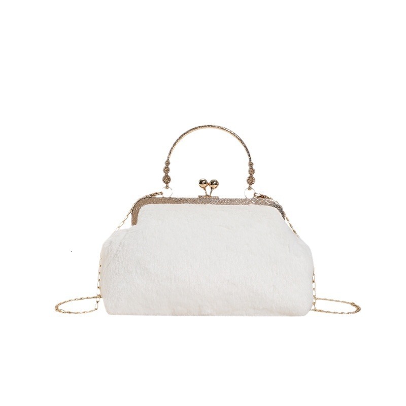 Free shipping designer autumn/winter fur fur bag 2025 new stylish minimalist handbag commuting fashion chain single shoulder crossbody bag