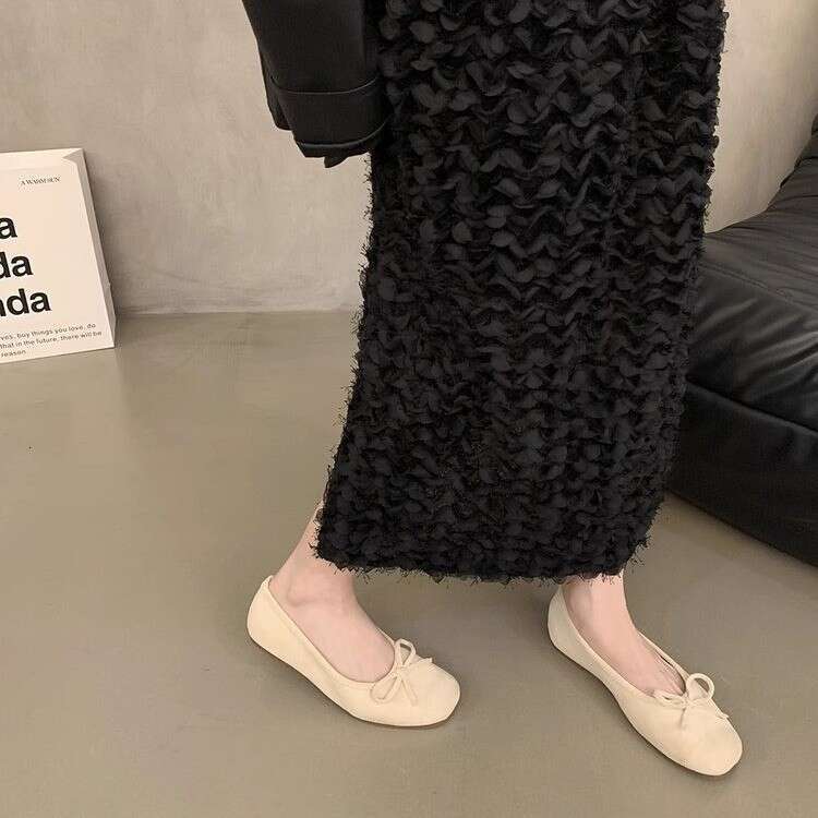 Gentle Ballet Flats French Candy Soft Sole Silver New Chinese Style Red Single Autumn Small Fragrance Women's Shoes