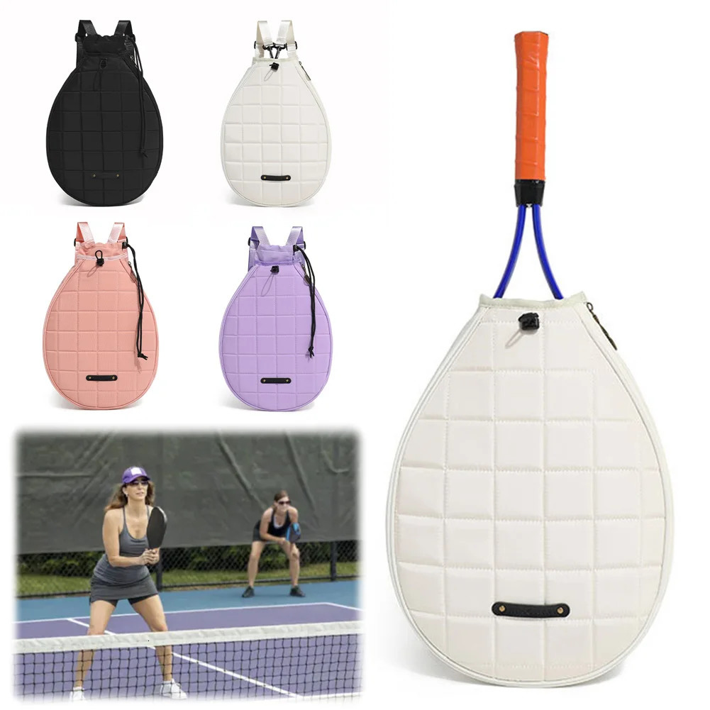 Quilted Tennis Backpack Waterproof Tennis Racket Carrying Bag Pickleball Paddles Shoulder Bag for Pickleball Tennis Badminton 250530