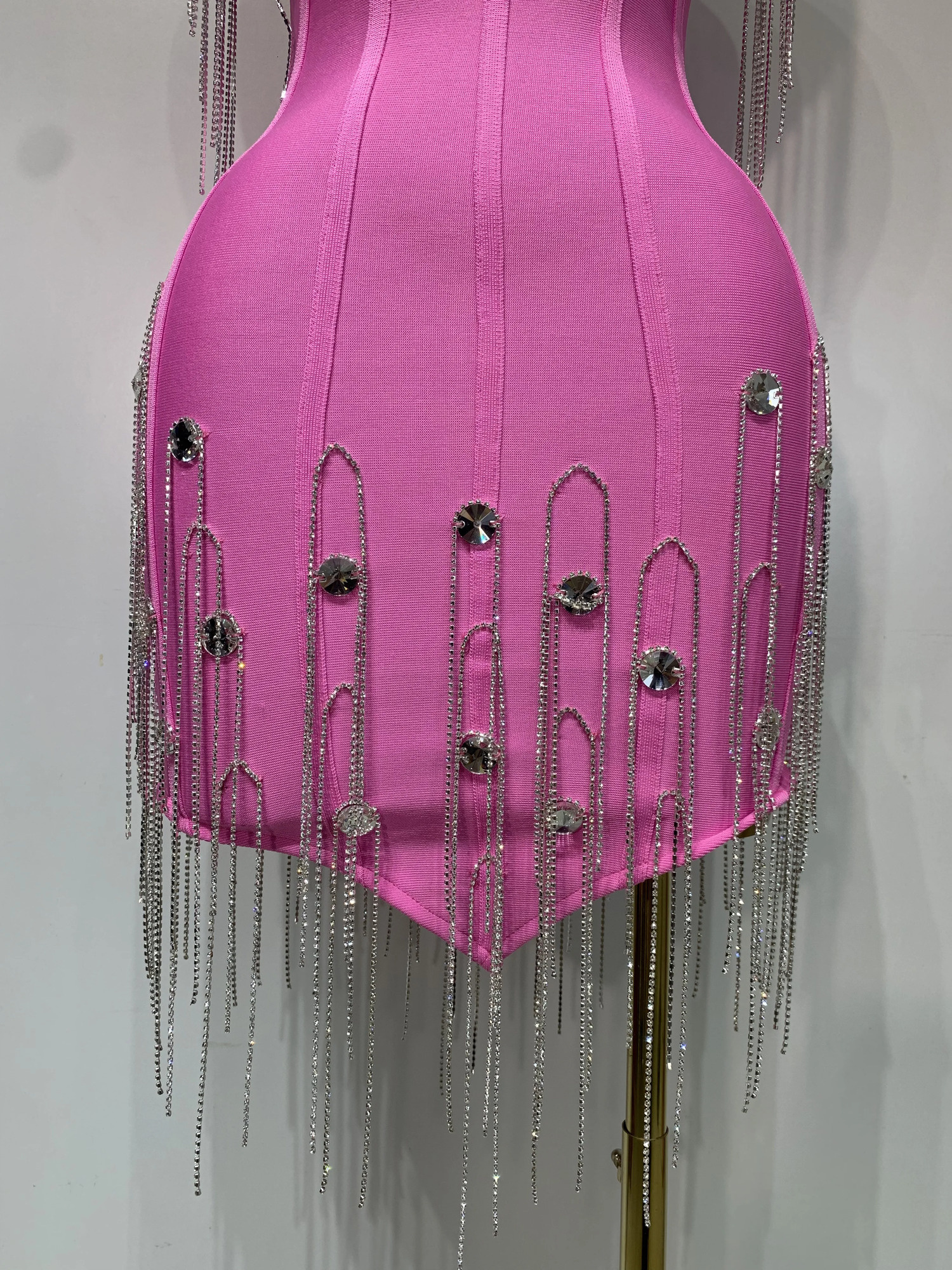 Sexy Backless Spaghetti Strap Bodycon Sleeveless Bandage Dress Elegant Prom Gown Club Evening Party Birthday Dresses 250521