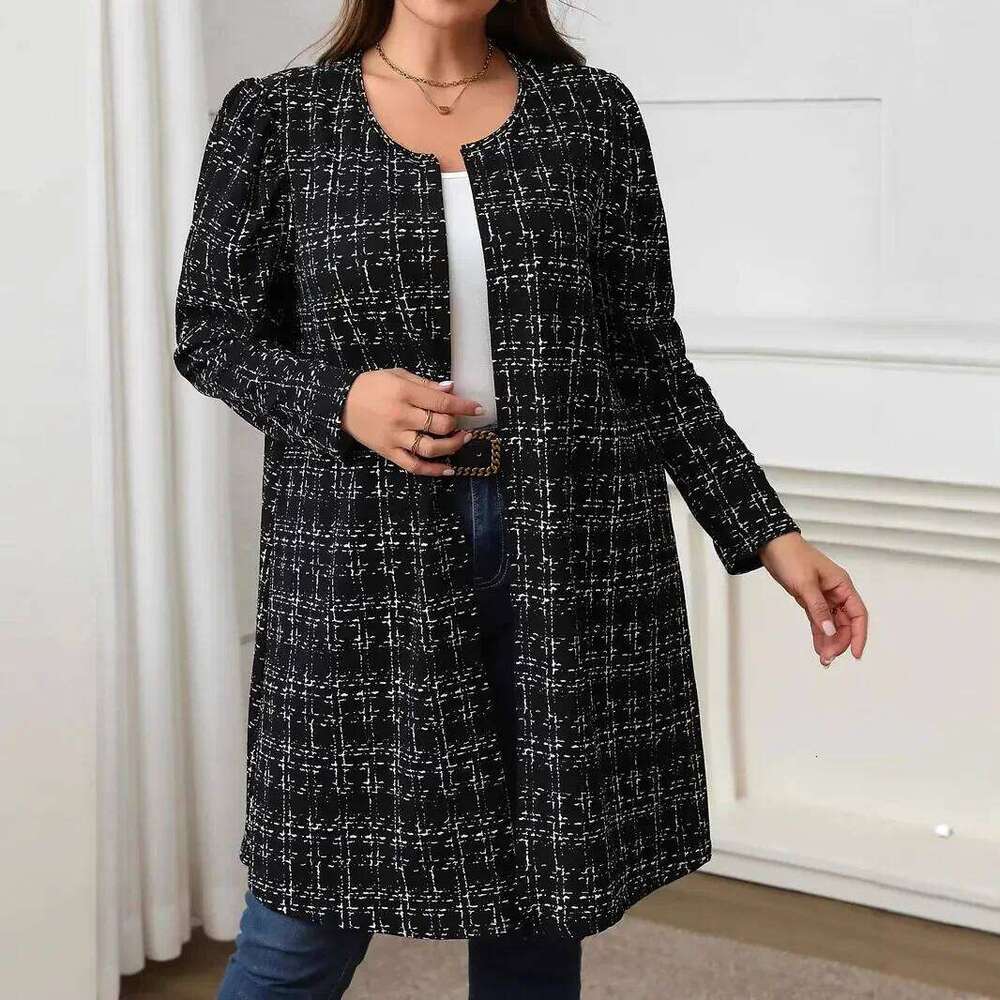 Plus Fashionable plus Size Outerwear Elegant Little Fragrance Style Coat for Plump Women New Arrival Autumn Winter Seaso... High quality, fashionable,