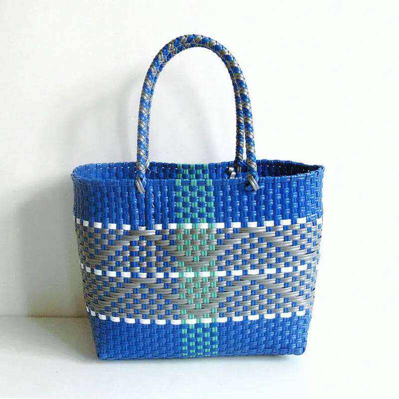 2022 Woven Handbags For Women Plastic Shoulder Beach Waterproof Environmental Protection Female Small Large Bags
