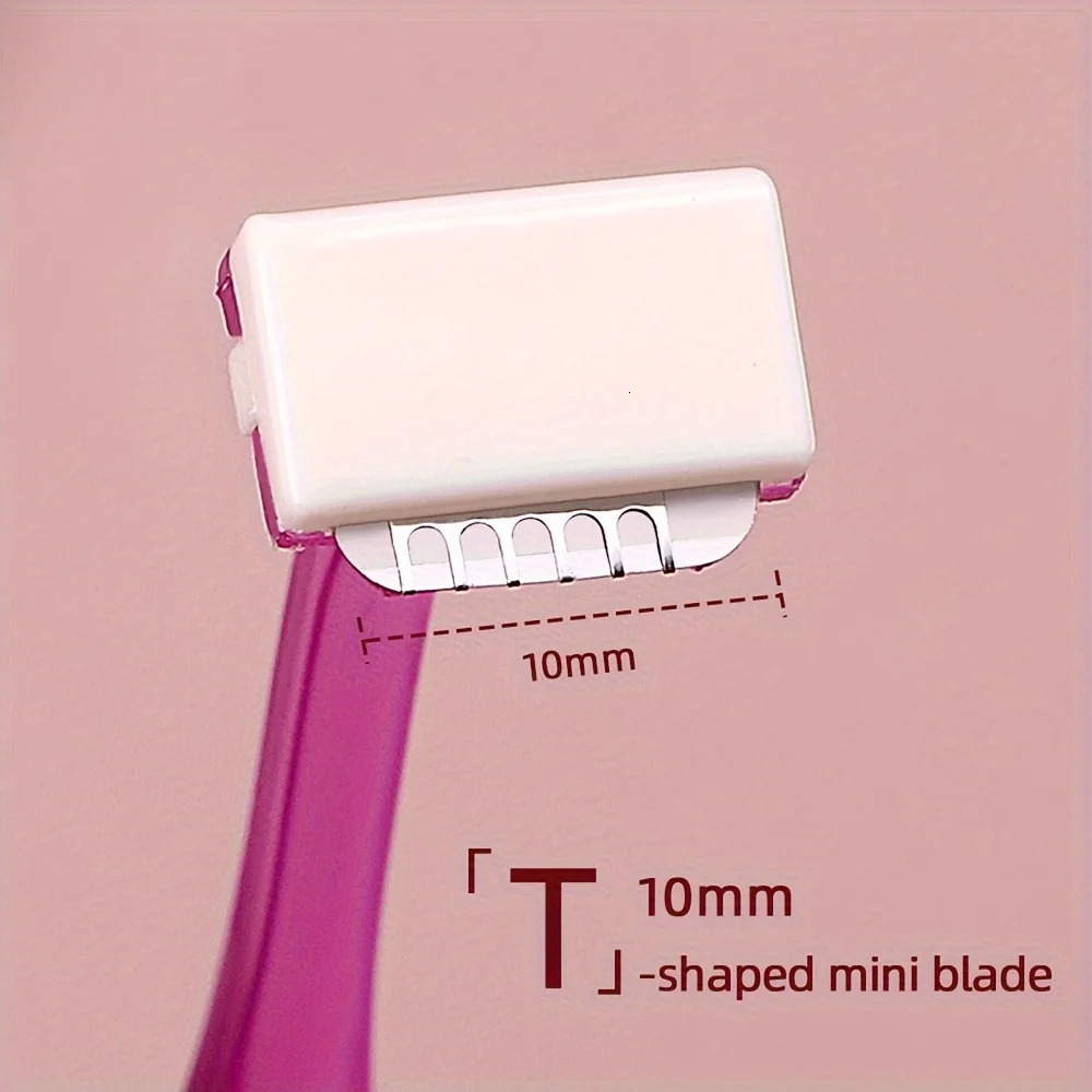 3pcs Eyebrow Razor Set Tshaped Stainless Steel Safety Shaping Shaper and Shaver with Protective Cover 250516