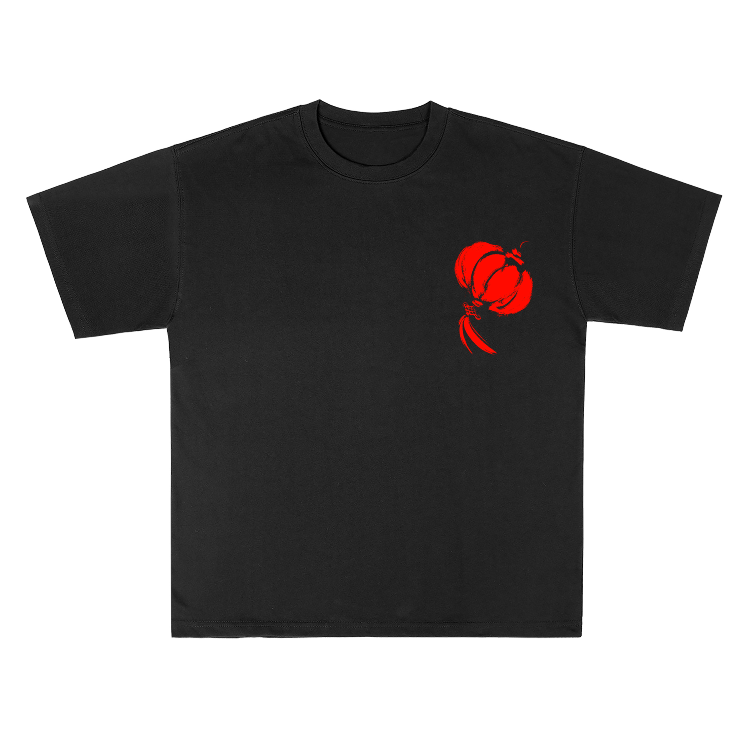 T-shirt men's top designer cotton T-shirt red lantern short sleeved clothing high-quality fashionable T-shirt