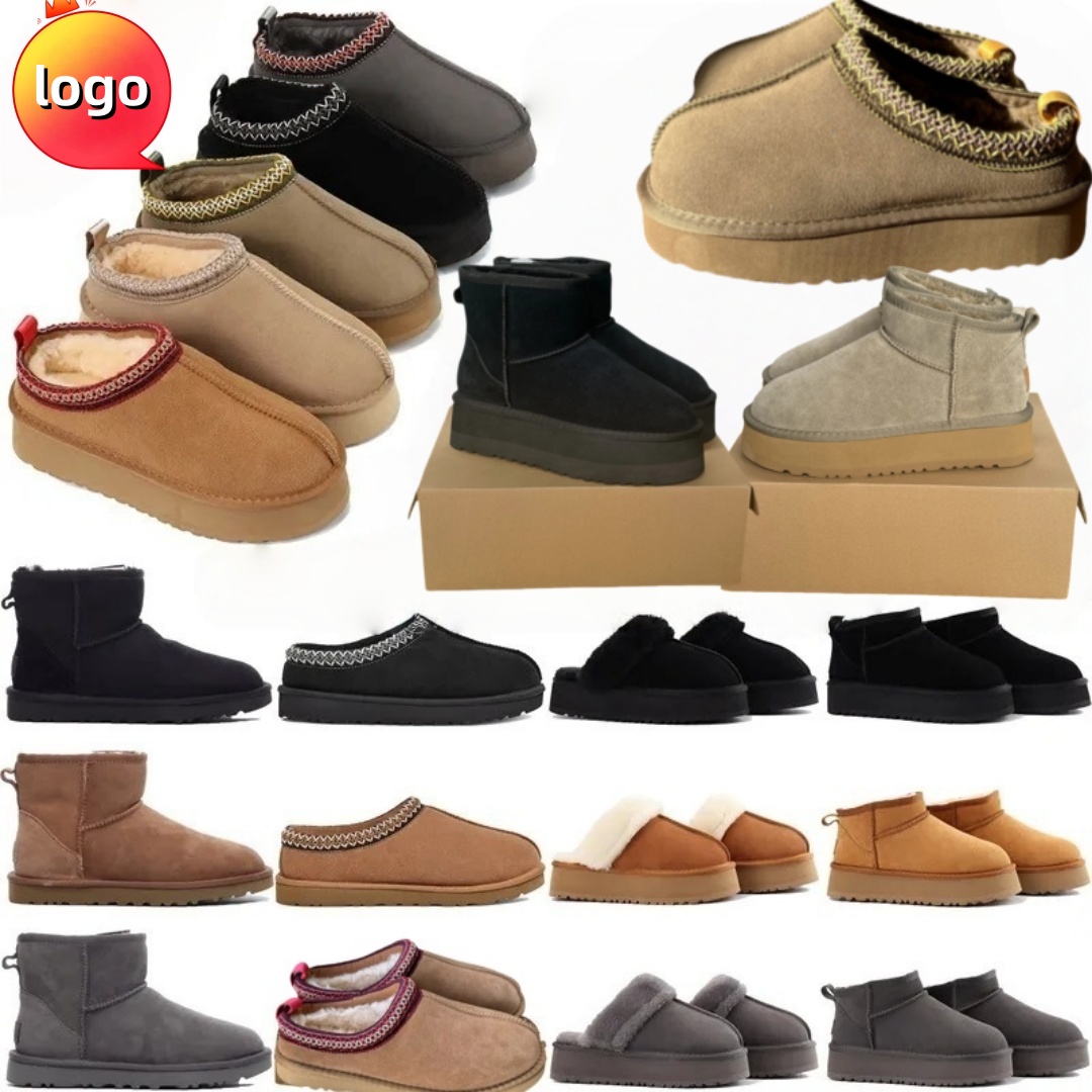 Designer Snow Boots Women Tasman Slippers Platform Boot Tazz Slide Mustard Seed Ultra Mini Slipper Chestnut Suede Men Shoes Womens Winter Ankle Booties Australia
