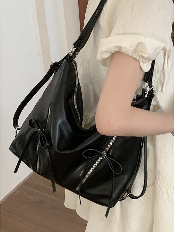 designer Bowknot Backpack for Women 2025 New Trendy Fashion Korean Tote Bag Casual Large Capacity Shoulder Bag Backpack