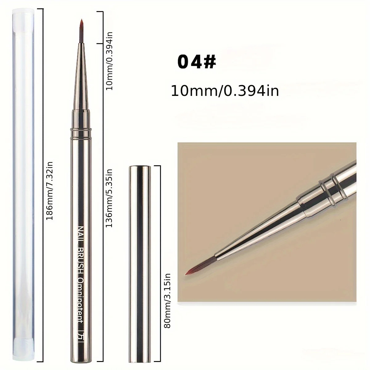 Metal Bar Nail Art Brush 12 PackLiner Brush for Long Lines Thin Details Fine Drawing Delicate ColoringSize as shown in the 250528