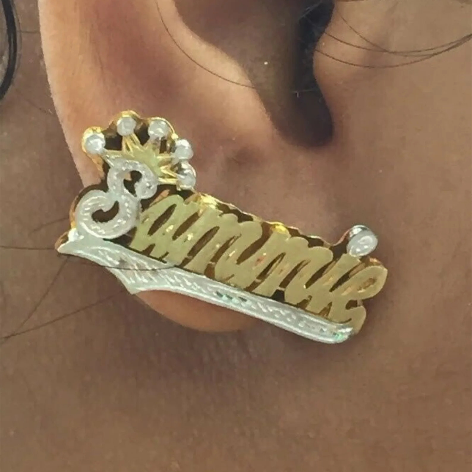 Customized Name Earrings Double Color Stainless Steel Stud Earrings Personalized 3D Nameplate Ear Studs For Women Jewelry Gift 250529