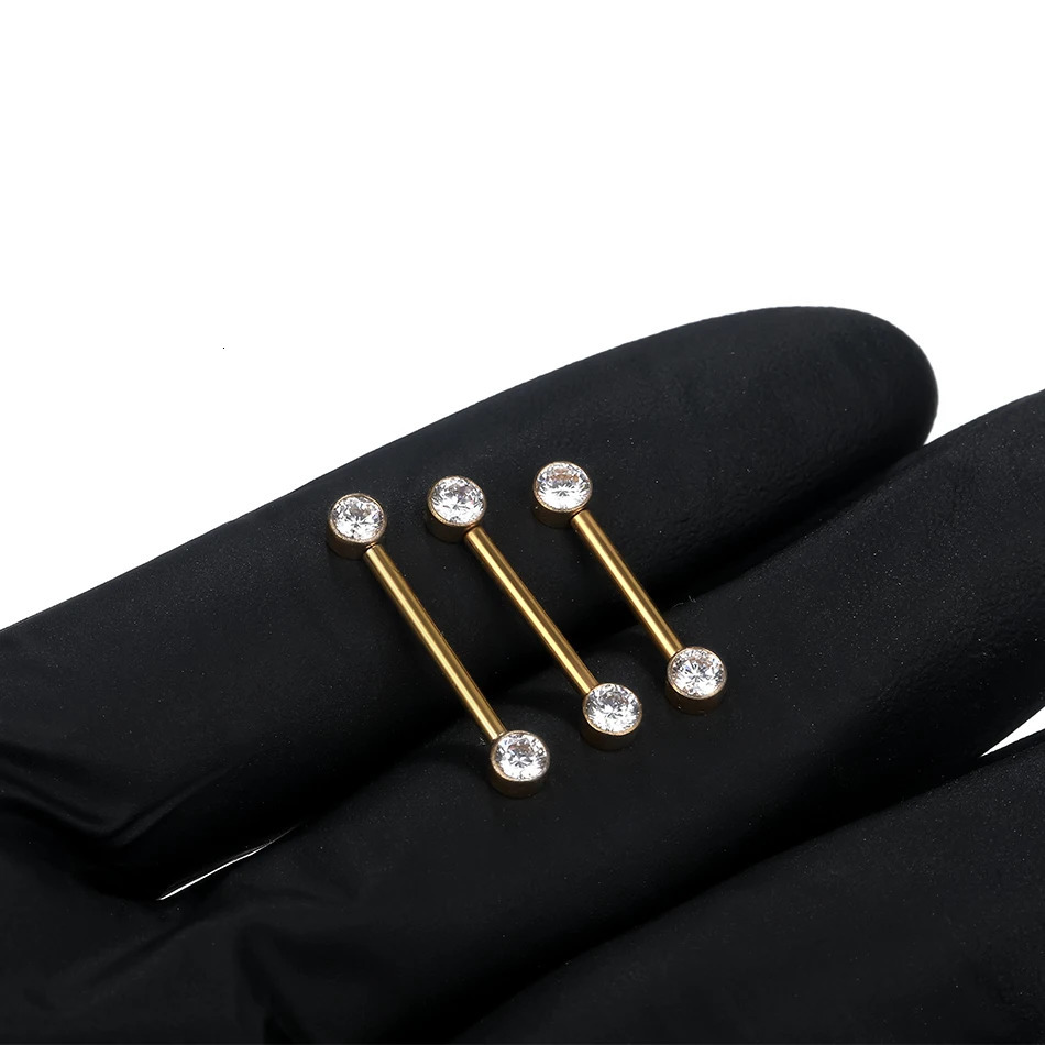 1/2Pcs Nipple Piercing Jewelry CZ Bezel Tongue Nipple Bars Piercing for Breasts Sexy Piercing Mamilo for Women 12-20mm 250526