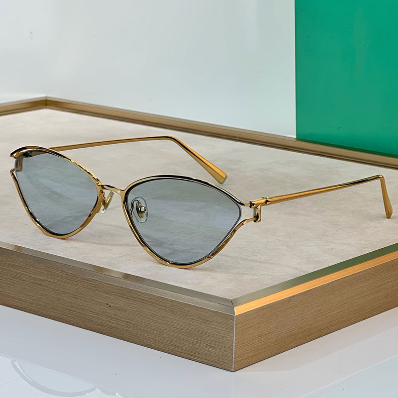 Summer Women Golden Cat Eye TF3095 Designer Eyeglass Womens Beach Vacation Sunglasses UV400 Protective Frame Letter T Decoration Top Quality new