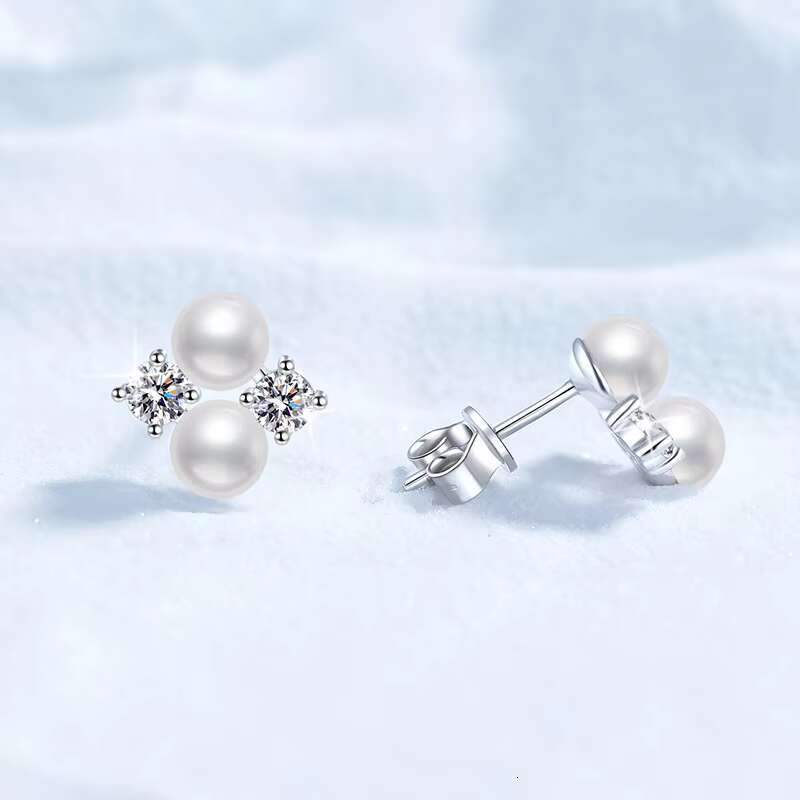 Fashion Luxury Diamond Classic Moissanite Clover Flower Earrings Women S925 Sterling Silver Party Jewelry