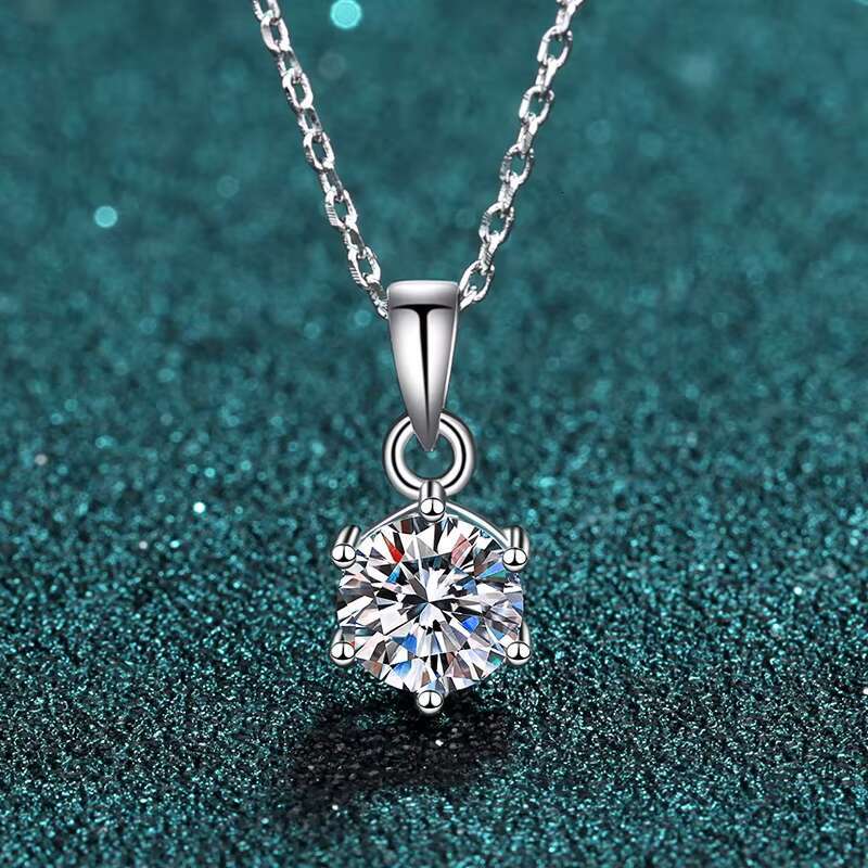 925 Sterling Silver Moissanite Engagement Bridal Jewelry Set for Wedding Women Moissanite Ring Earrings Necklace