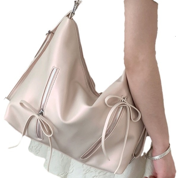 designer Bowknot Backpack for Women 2025 New Trendy Fashion Korean Tote Bag Casual Large Capacity Shoulder Bag Backpack