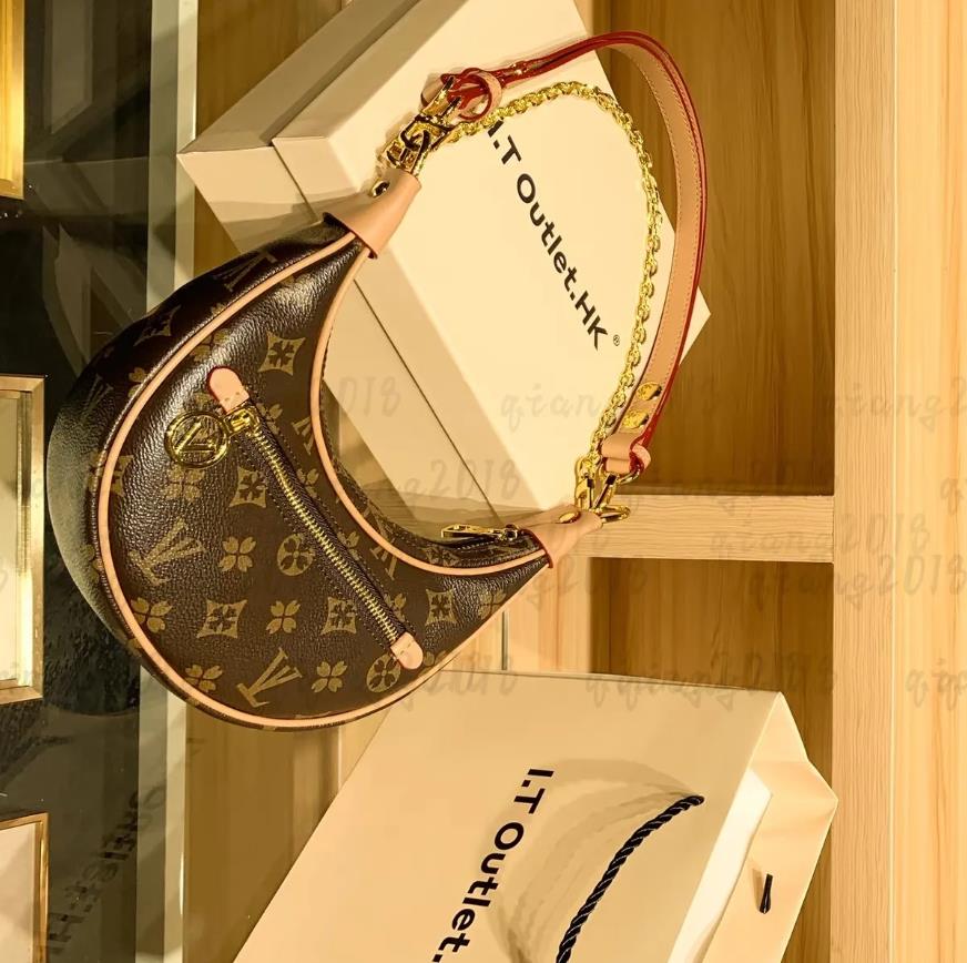 top Loop bag Croissant bags shoulder hobo designer Purse M81098 Cosmetic half-moon baguette underarm Handbag crossbody Metal Chain Collection luxury Women