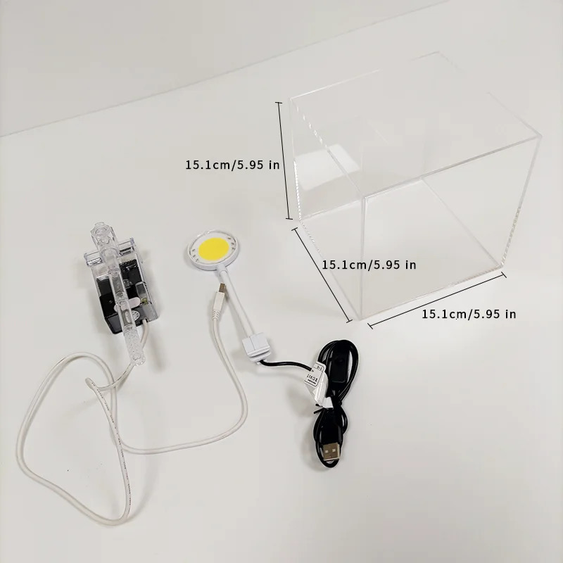 home office desktop transparent acrylic aquarium water grass ecological breeding small water tank small shrimp small turtle s 250530