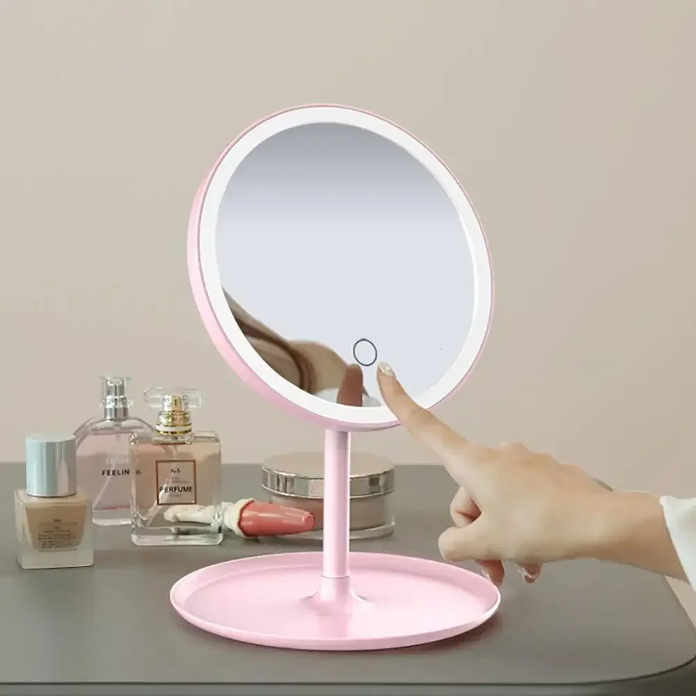 Makeup Mirror With Light White LED Daylight Vanity Mirror DetachableStorage Base 3 Modes Mirror With Light Gift USB Cable 250530