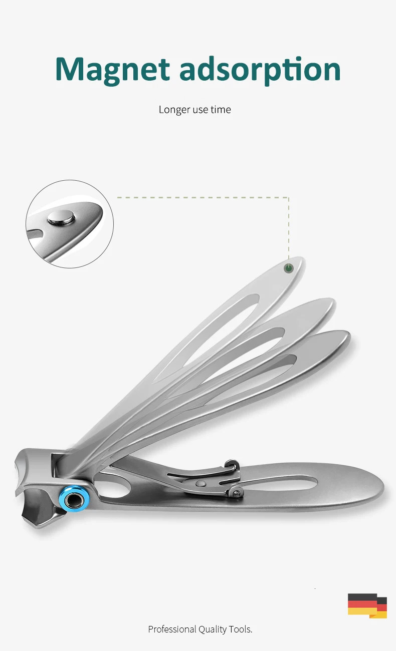 High-quality Wide Jaw l Nail Clippers Cutter Trimmer Manicure Scissors Thick Hard Toenail Fingernail Pedicure Tools 250530