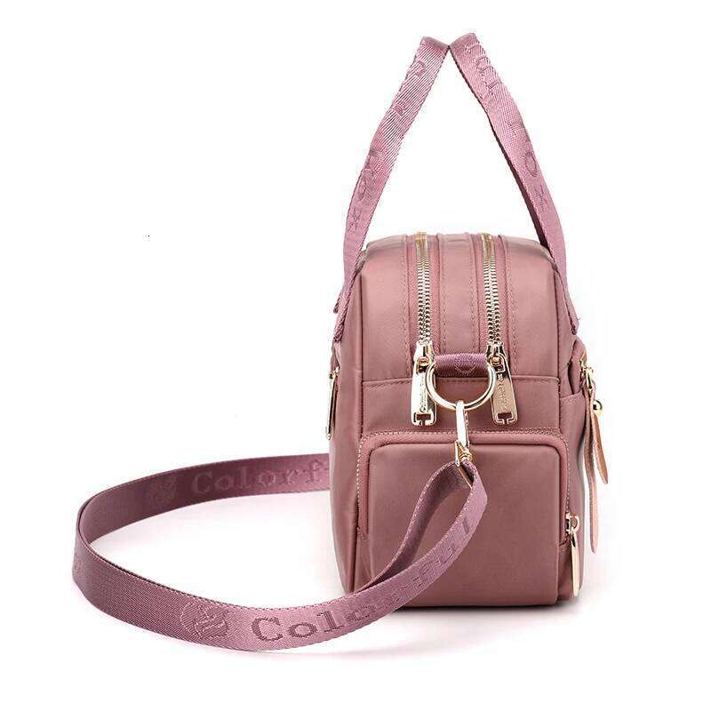 High Quality Fabric Shoulder Pretty Style Gilrs Shopping Messenger Bag Fashion Casual Double Layers Women Handbag