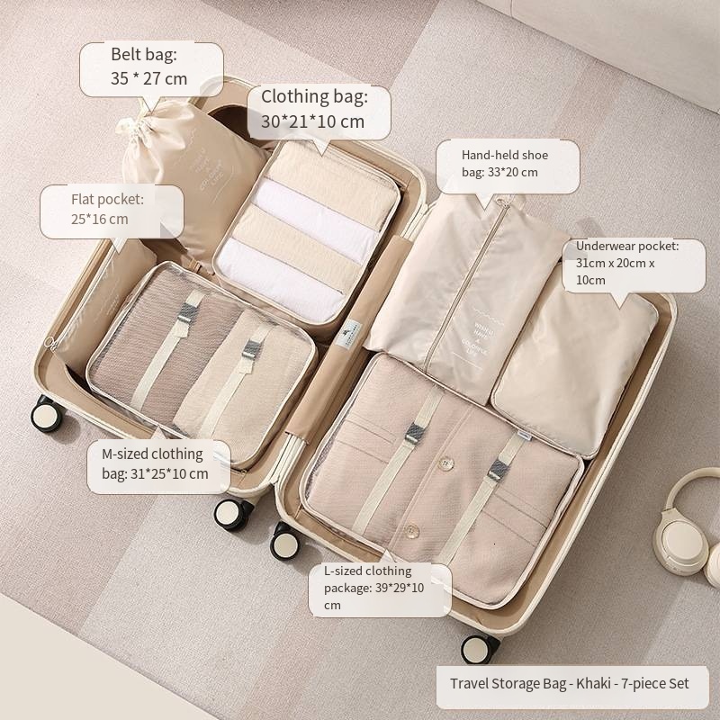 Top Brand High Quality New Style Travel Storage Bag Multi-Functional Clothes Suitcase Bag Seven-Piece Set Compressible Storage Bag New Free Delivery D