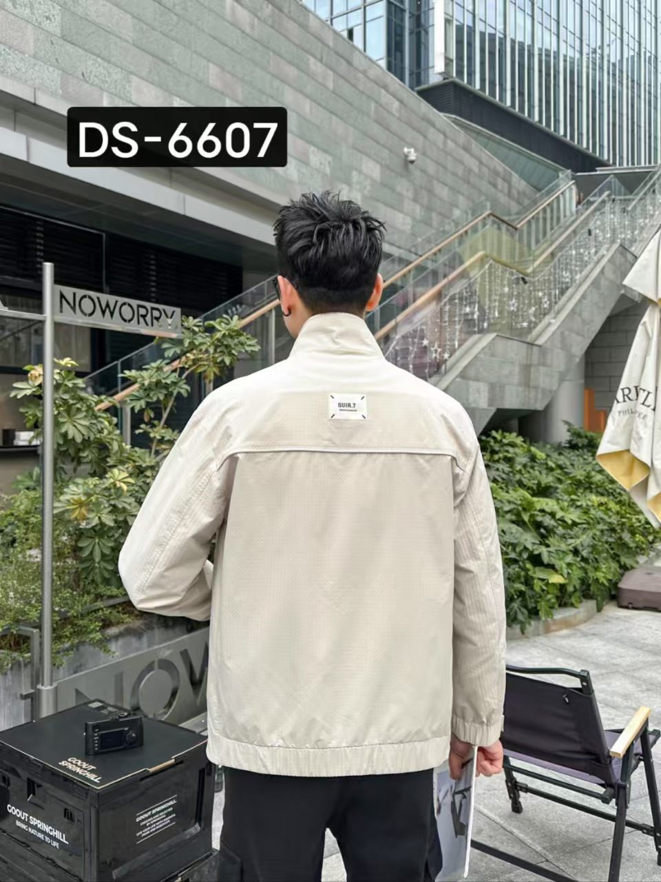 New summer lazy water ink tie-dye short-sleeved shirt, high-end sense of fashion brand casual versatile men's set.