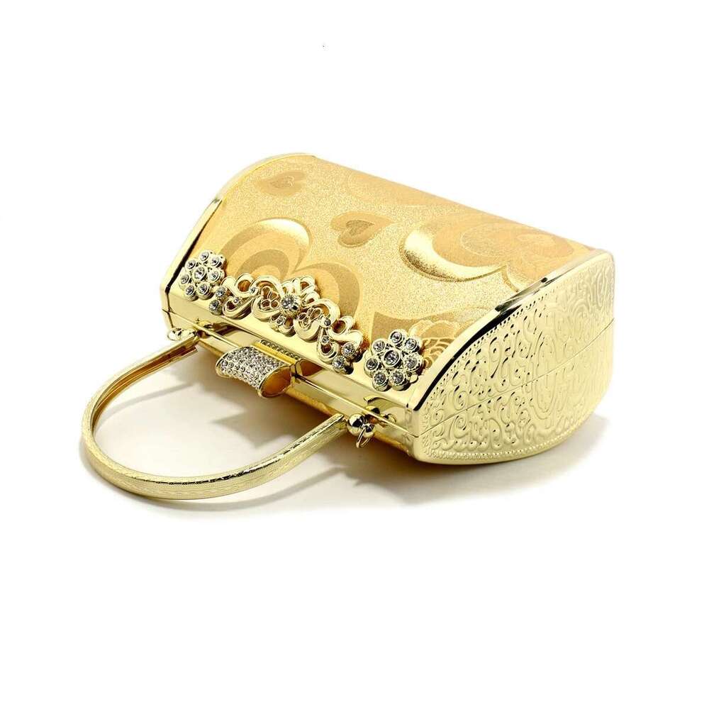 Elegant Sequined Women Evening Bags Flap Fashion Chain Shoulder Clutch Metal Golde Color Handbags