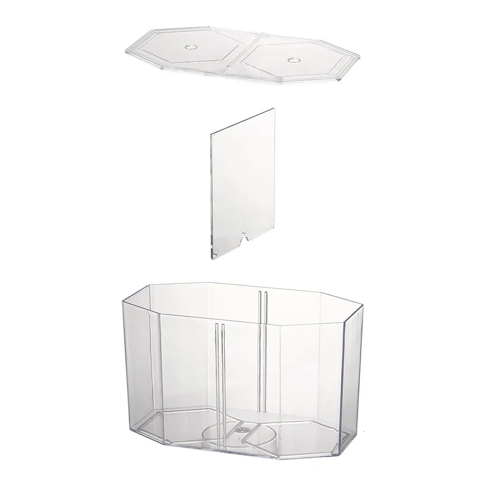 Transparent Acrylic Betta Fish Tank Double-grid Rhombus Guppy Aquarium Hatching and Breeding Isolation Box 250530