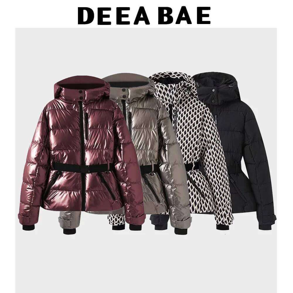 DEEABAE Women's Winter Multiple Colors For Skiing Warm And Slim Fit With Belt Down Jacket High quality, fashionable, luxurious