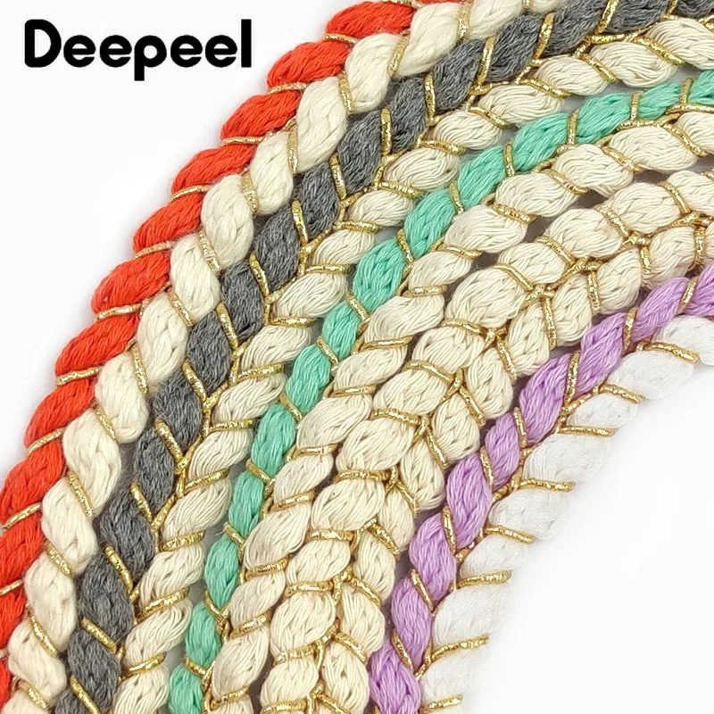 Deepeel 1.5cm Women Woven Bags Strap 80/100/120cm Single Shoulder Hemp Rope Straps CrossBody Handbag Replac Bag Decor Accessory 250530