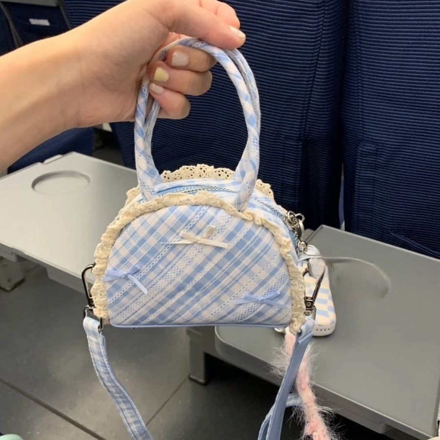 designer 2025 Spring Summer New Handbag Macaron Mini Lipstick Bag Cute Bowknot Shoulder Bag Crossbody Bag for Women