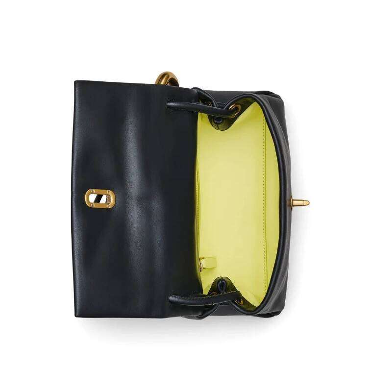 The Mini Dual Bag Women Genuine Leather Designer Handbag High Quality Turn-Clasp Fastening Foldover Top Female Bags