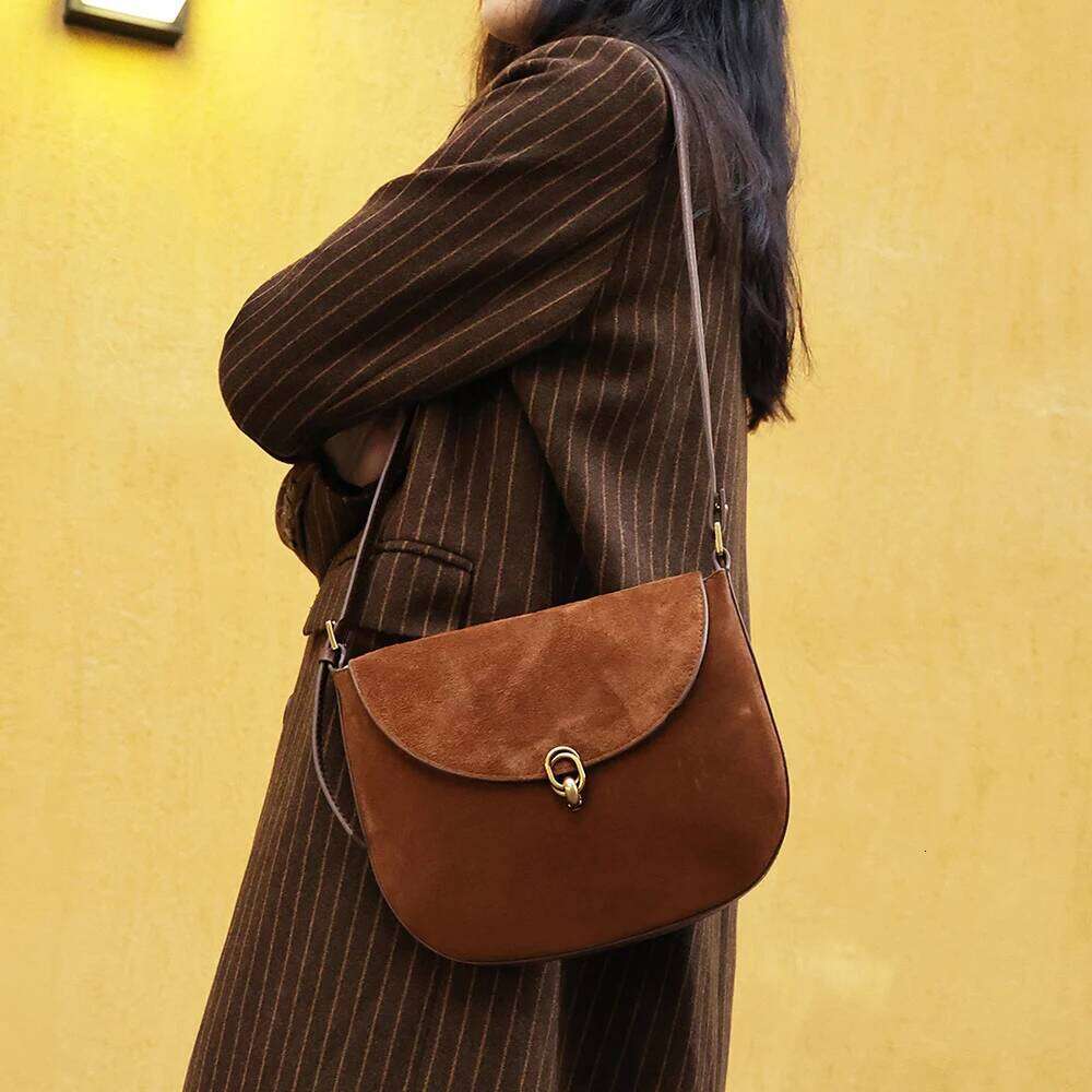 Brand Rodeo Designer luxury bag Brown Suede Totes Gold Buckle Shoulder Bags Fashion Women Handbags