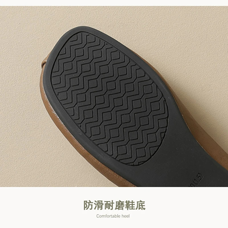 spring womens outerwear shoes Round toe Mary Jane shoes Ladies casual flat shoes Work boat shoes Large sizes 41-43 250528