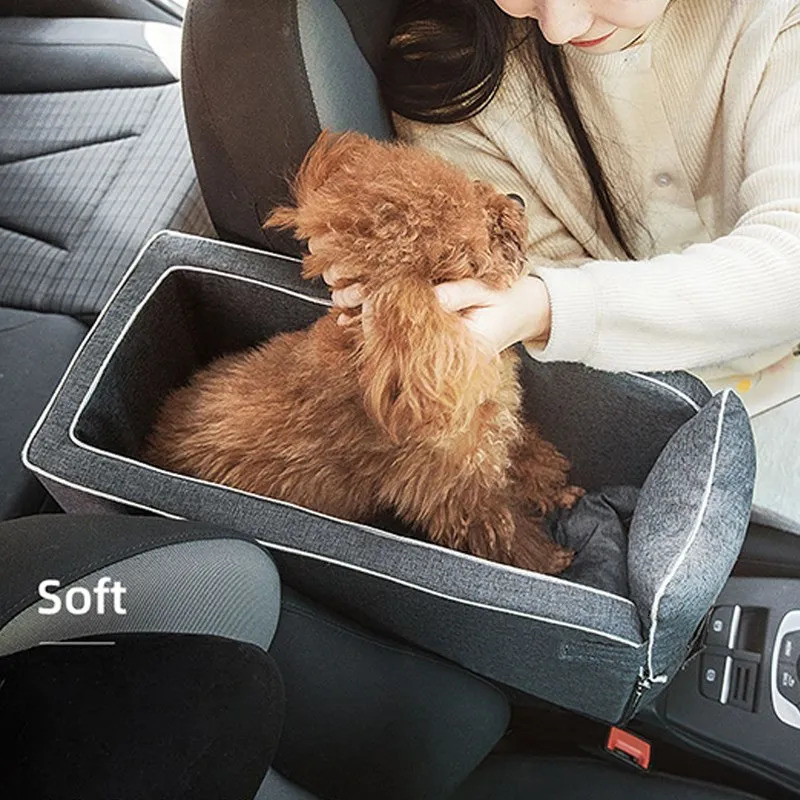 Dog Car Seat Bed Car Central Dog Car Seat Bed Portable Dog Carrier for Small Dogs Cats Safety Travel Bag Dog Accessories 250526