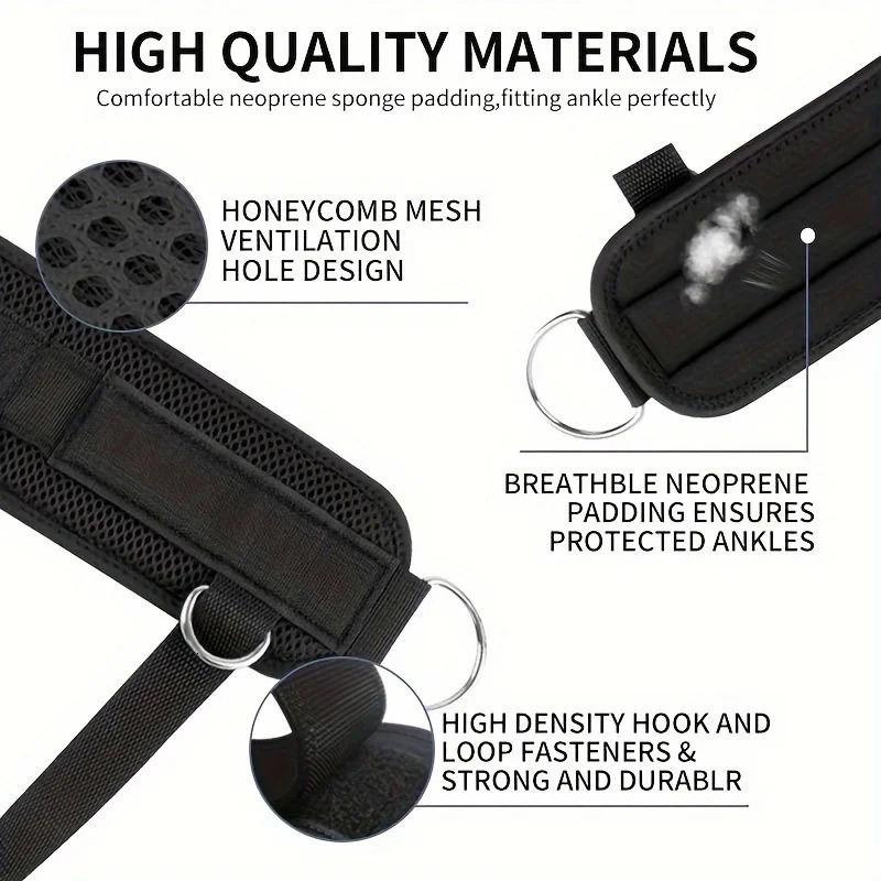 Fitness Ankle Straps Adjustable DRing Support Cuffs Gym Leg Strength Workouts Pulley With Buckle Sports Guard Safety Abductors 250530