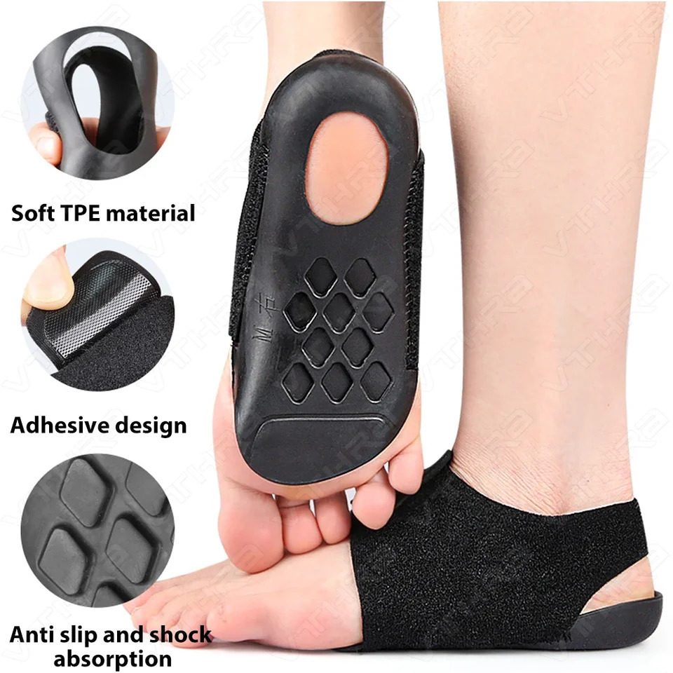 VTHRA Arch Support Orthopedic Insole For Walk With Arch Half Pad X/O Type Leg With Self-Adhesive Strap Wearable Shoe Heel Cover 250528